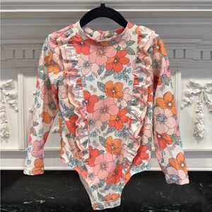 Tucker + Tate Floral Bodysuit Swimsuit with Ruffles
